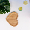 Heart Shap 100% Bamboo Plate