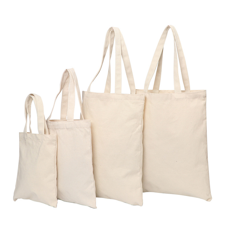 Reusable Shopping Bag Pure White Blank Cotton Canvas Tote Bag / Custom Printed Organic Cotton Canvas Tote Bag